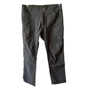 KUHL RENEGADE HIKING PANTS MEN 36X32 DARK GRAY TRAILS NYLON QUICK DRY RUGGED
